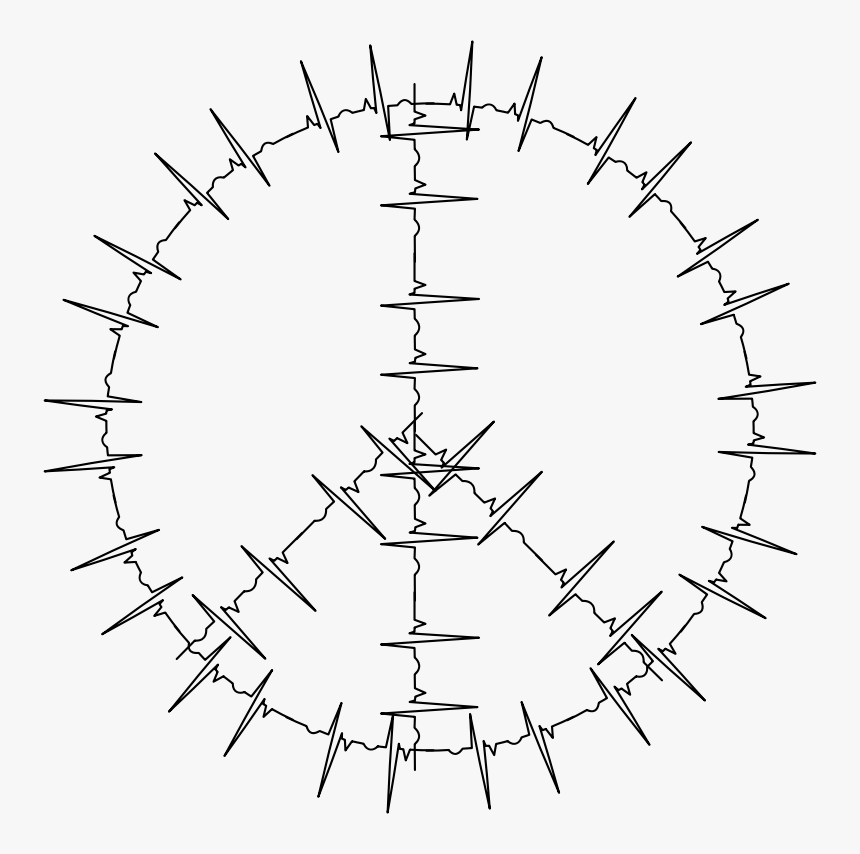 Ekg Peace Sign, HD Png Download