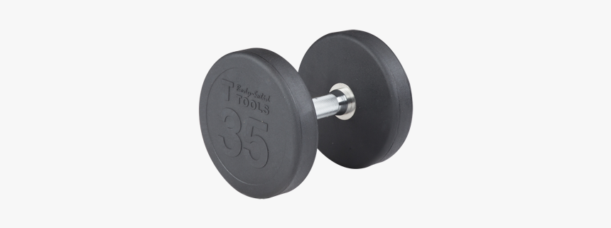 Rubber Round Dumbbells 35 Lb, HD Png Download