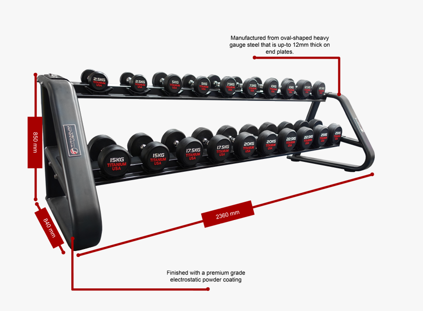 Titanium Usa Goliath Series Pro Style Dumbbell Rack, HD Png Download