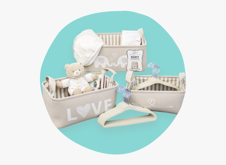Hangers And 3 Fabric Nesting Bins Display, HD Png Download