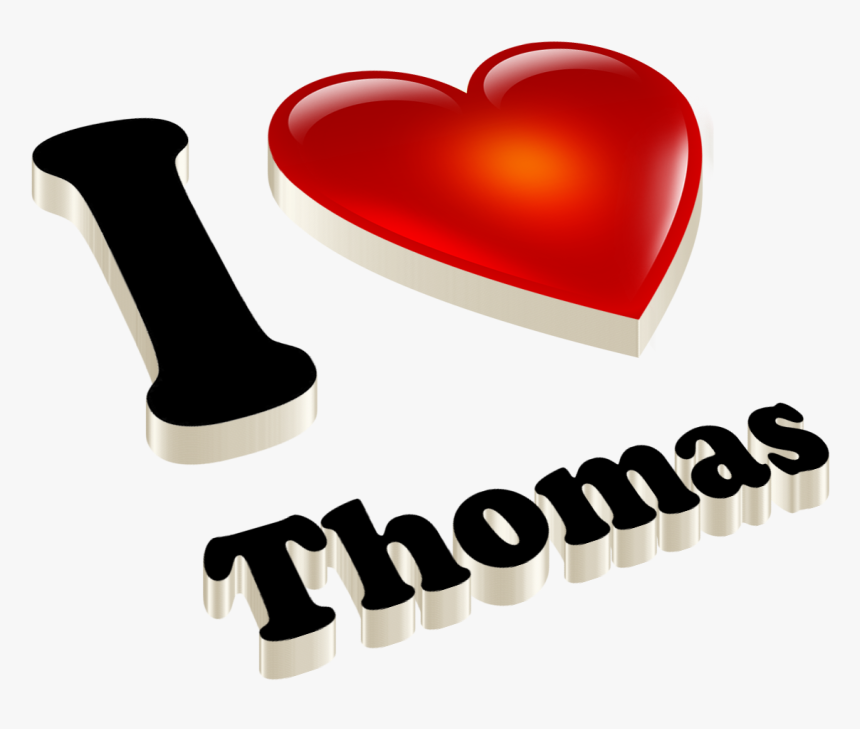 Thomas Heart Name Transparent Png, Png Download