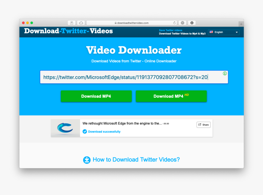 Downloadtwittervideo Website Download Video Twitter, HD Png Download