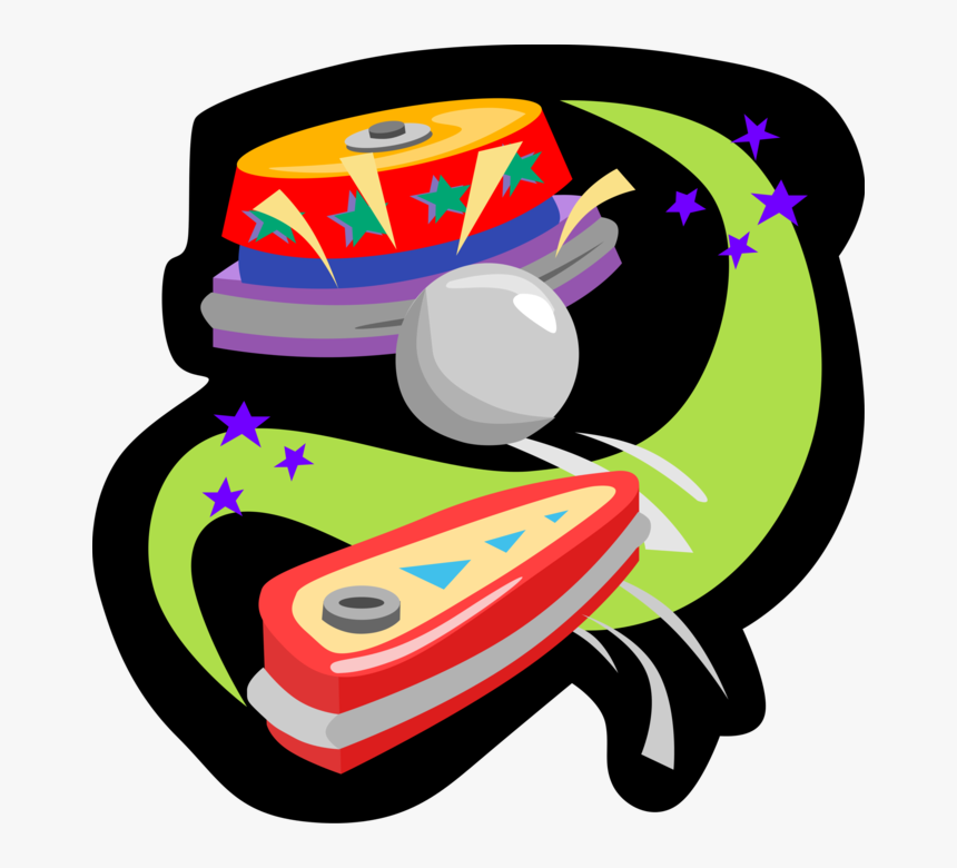 Vector Illustration Of Pinball Machine Arcade Game, HD Png Download