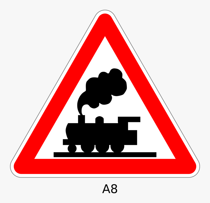 Railroad Crossing Ahead Sign Clipart, HD Png Download