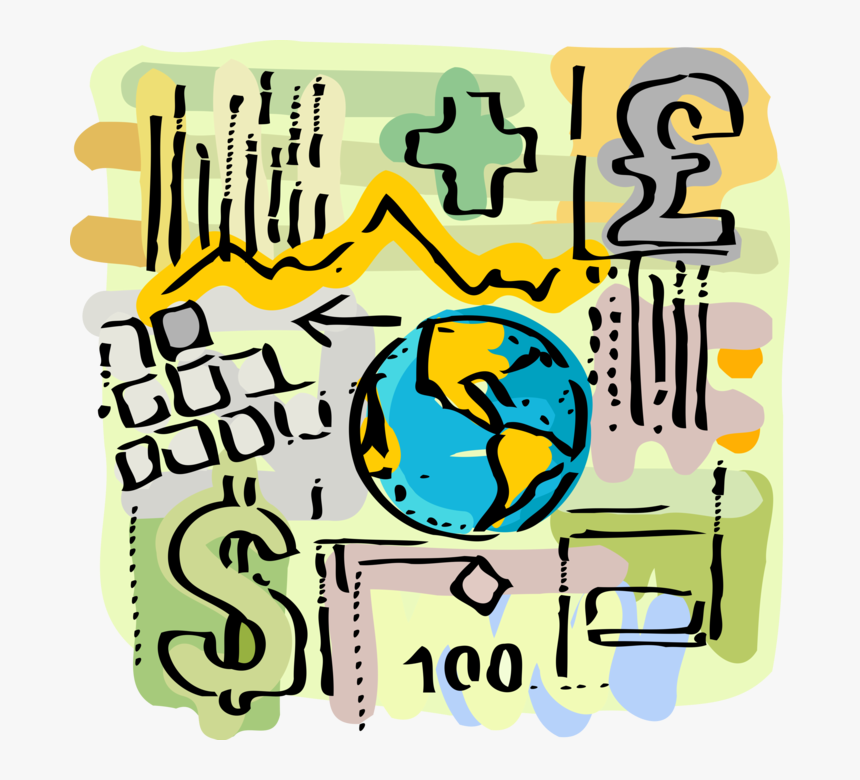 Vector Illustration Of International Finance Planet, HD Png Download