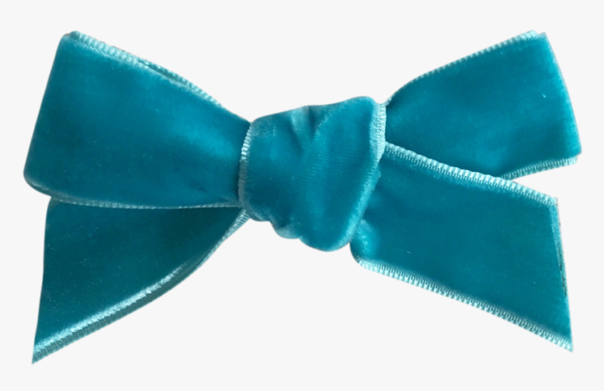 Image Of Teal French Velvet Petit Bow Clip, HD Png Download
