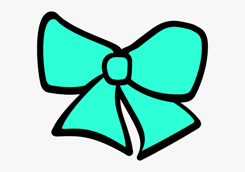 Teal Ribbon And Bow Clipart, HD Png Download