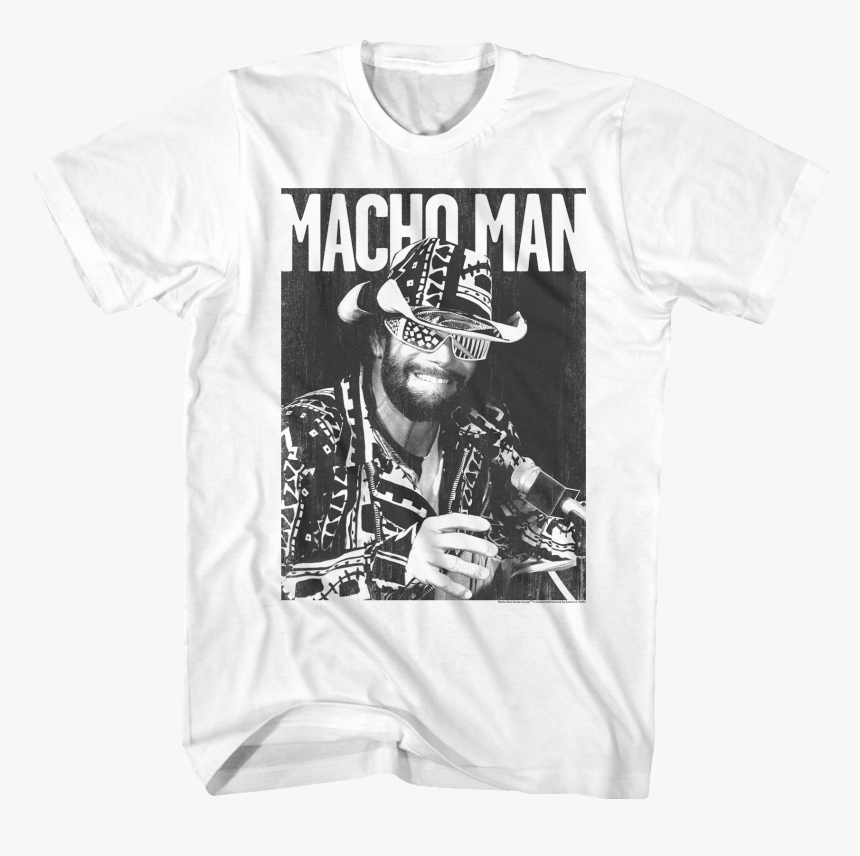 Black And White Macho Man Randy Savage T-shirt, HD Png Download