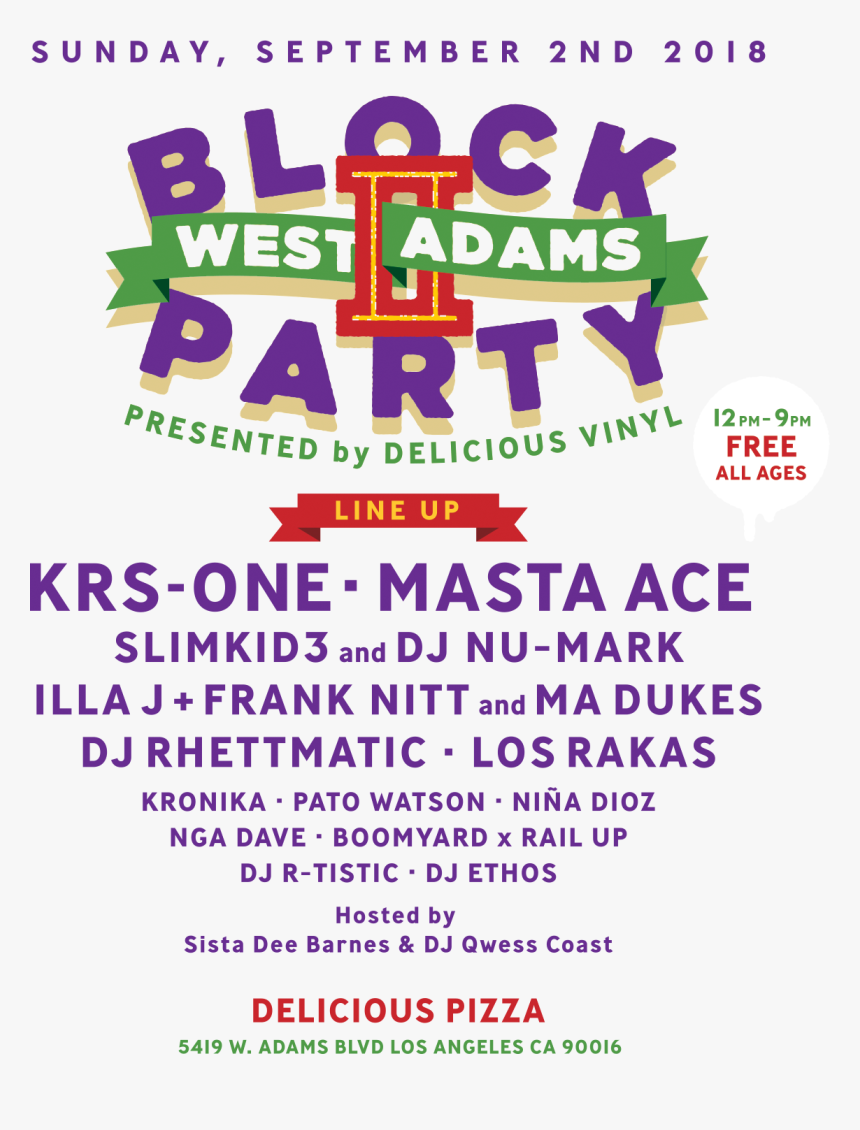 West Adams Block Party 2018 , Png Download, Transparent Png