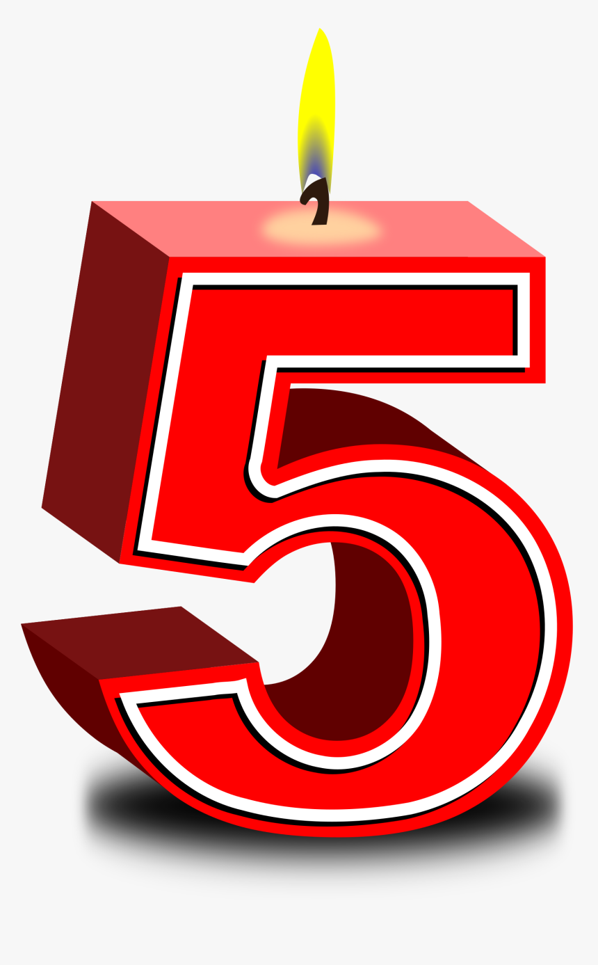 Birthday Candle Five Free Photo, HD Png Download