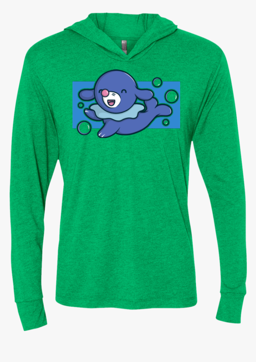 Super Cute Starter Popplio Triblend Long Sleeve Hoodie, HD Png Download