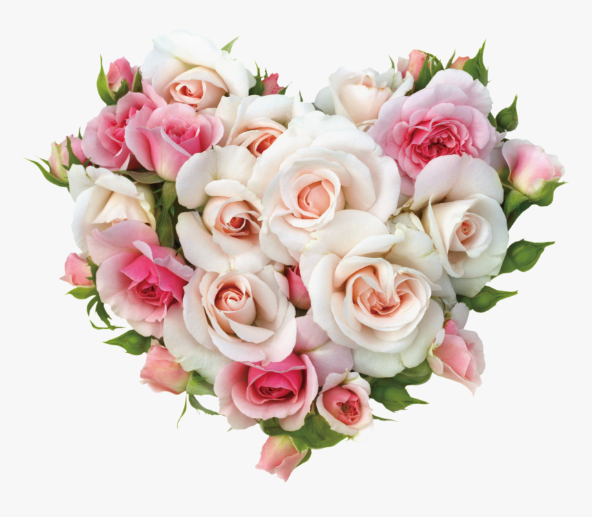 Heart Shaped Flower Decoration Vector, HD Png Download