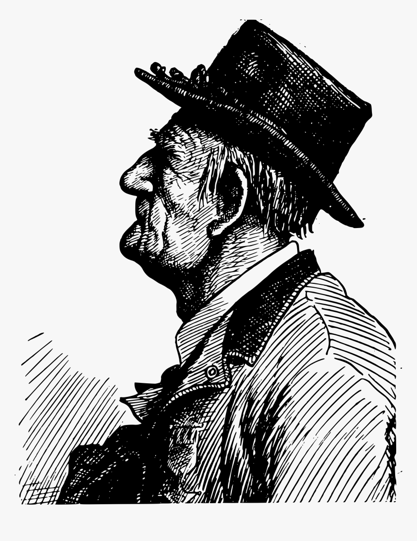 This Free Icons Png Design Of Old Man With A Hat, Transparent Png
