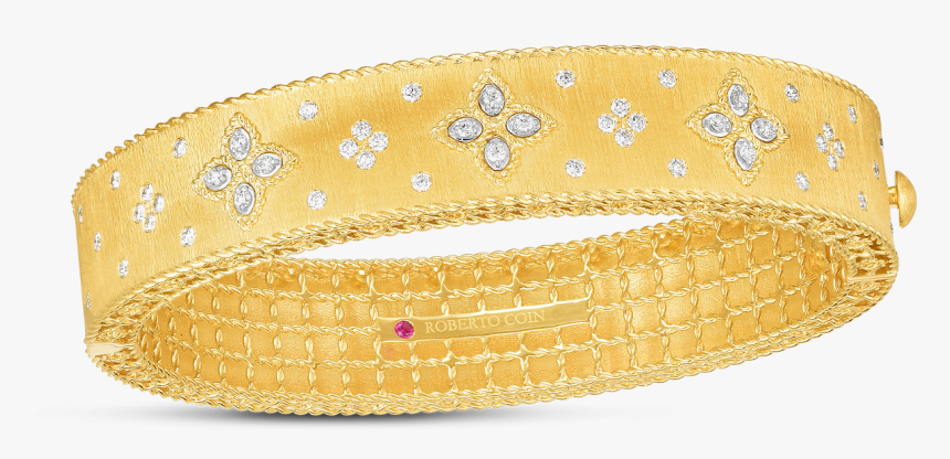 Roberto Coin Venetian Princess Diamond Bangle In 18k, HD Png Download