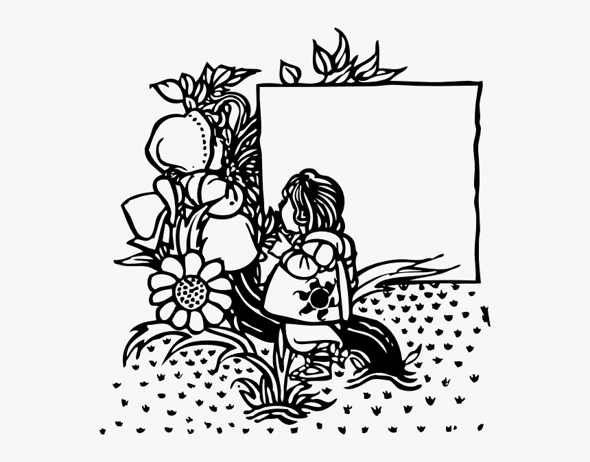 Child In Garden Title Page Svg Clip Arts, HD Png Download