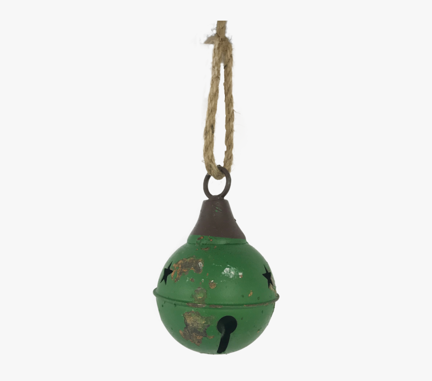 Aged Green Metal Ball Bell Hanging, HD Png Download