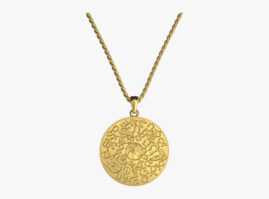 Gold Armenian Alphabet Necklace, HD Png Download