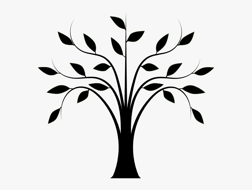 Abstract Tree With Leaves Clip Art -, HD Png Download