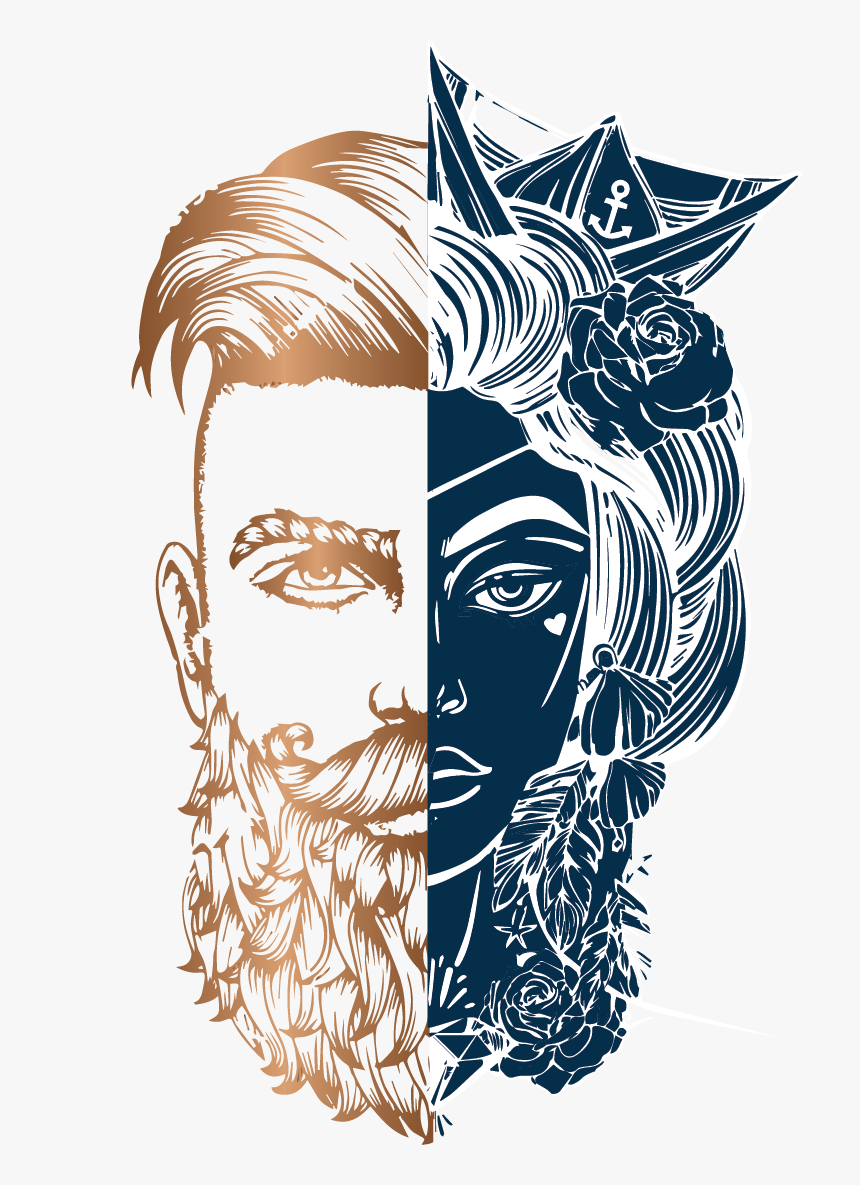 Male & Female Face, HD Png Download