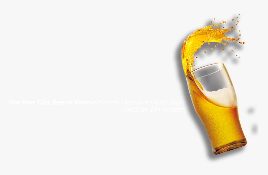 Free 12oz Beer Or Wine With Haircut Or Beard Shave, HD Png Download