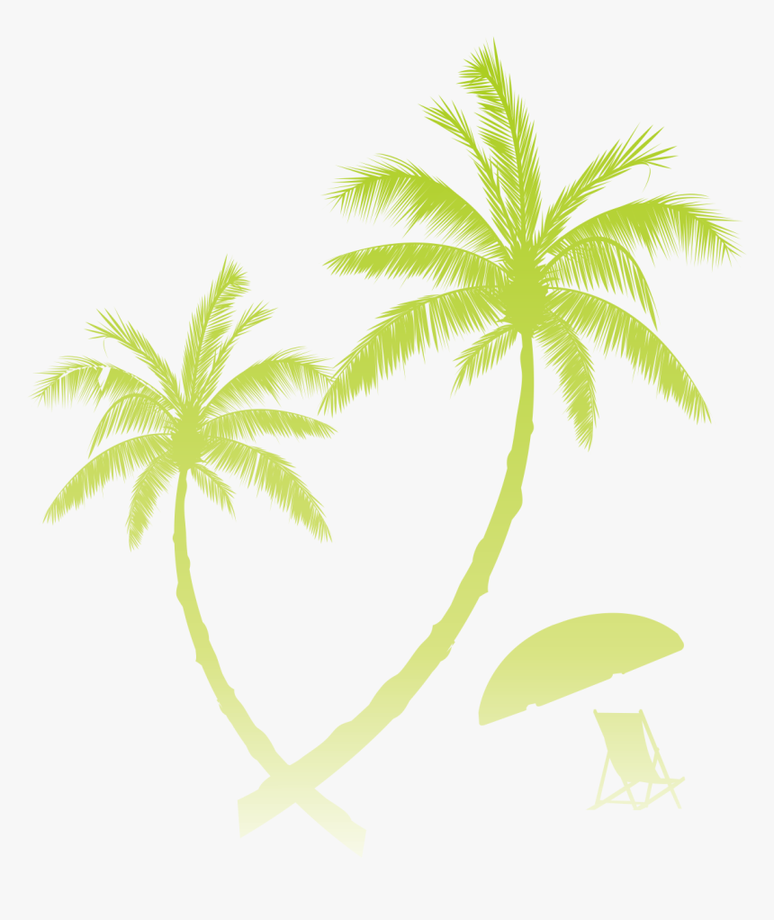 Clipart Beach Coconut Tree, HD Png Download