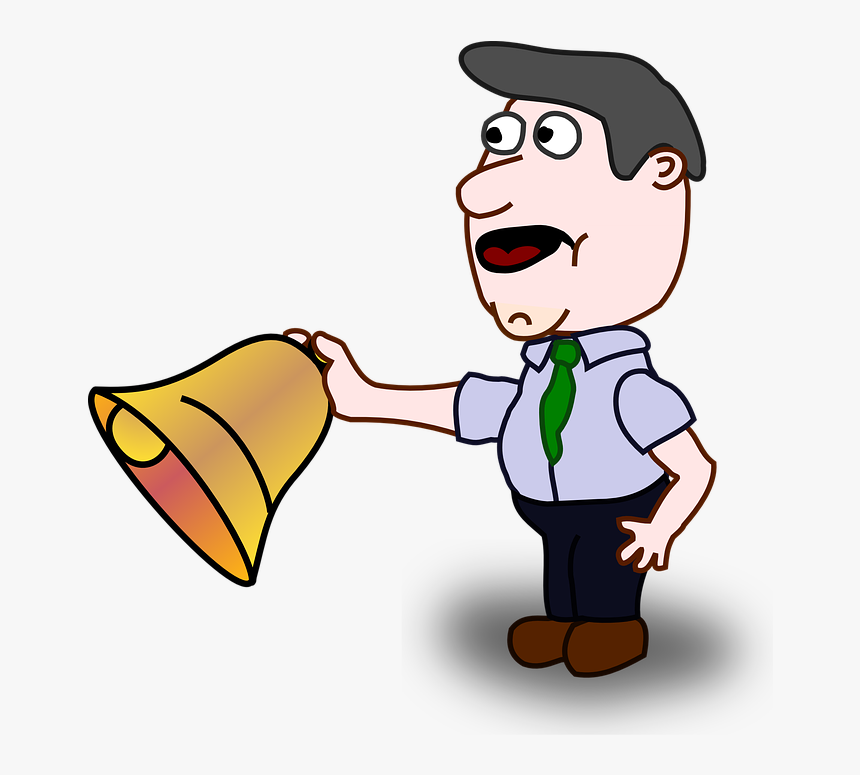 Man, Bell, School Bell, Ringing, Swing, HD Png Download