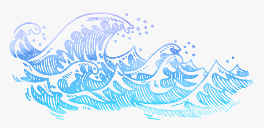 Wave Clipart Watercolor Collection, HD Png Download