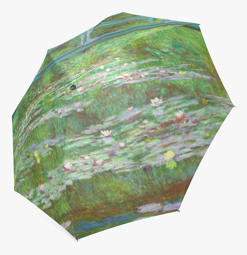 Monet Japanese Bridge Water Lily Pond Foldable Umbrella, HD Png Download