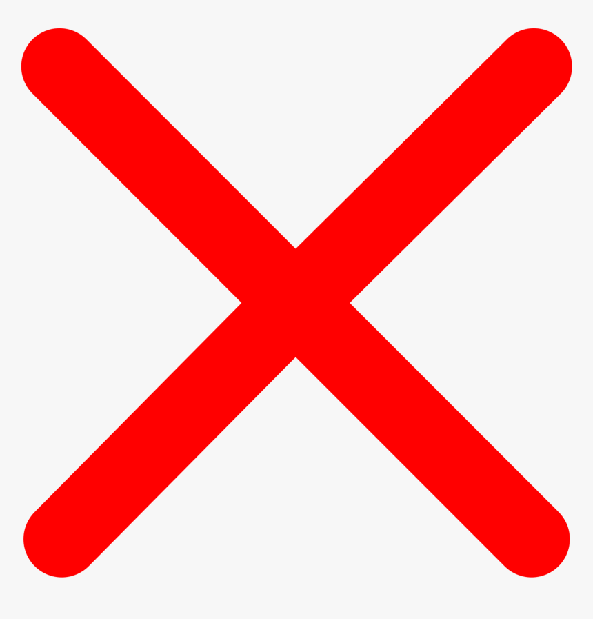 Transparent Red X Mark Png, Png Download