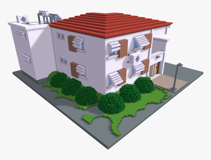 Apartment Building In Voxel Art Using Magicavoxel, HD Png Download