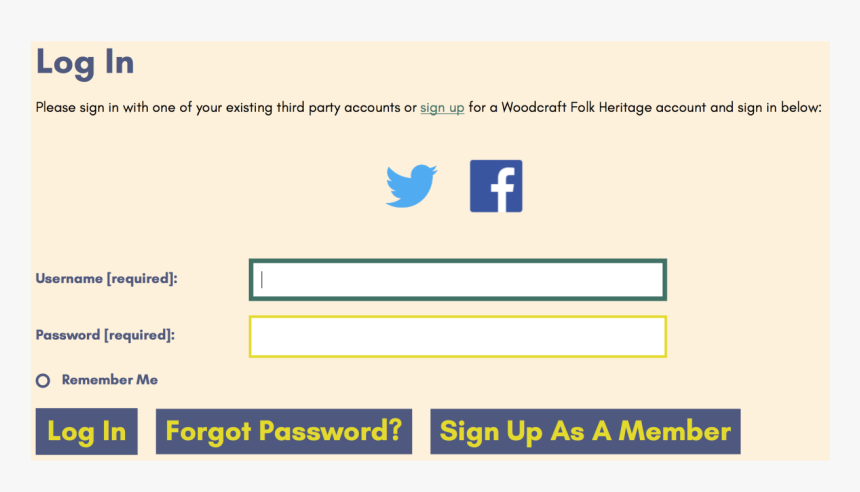 Member Login Button Png, Transparent Png