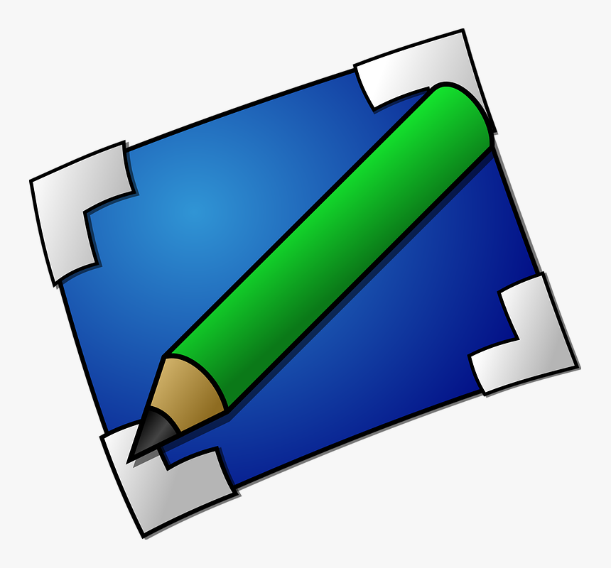 Pencil, Green, Board, Blue, Color, HD Png Download