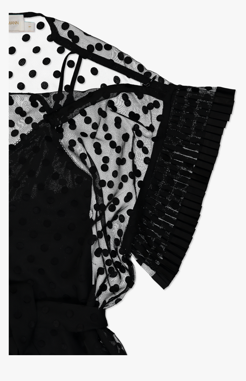 Pleated Tier Smock Dress Black, HD Png Download