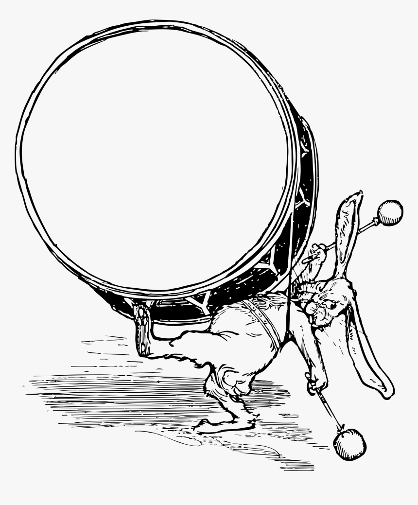 Bunny With Drum Clip Arts, HD Png Download