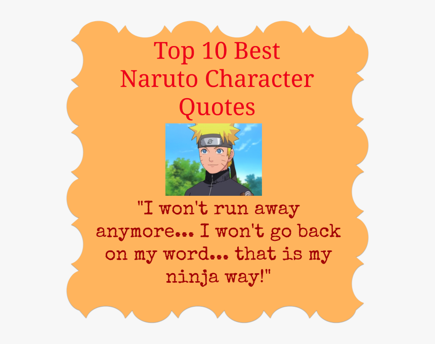 Top 10 Best Naruto Quotes, HD Png Download