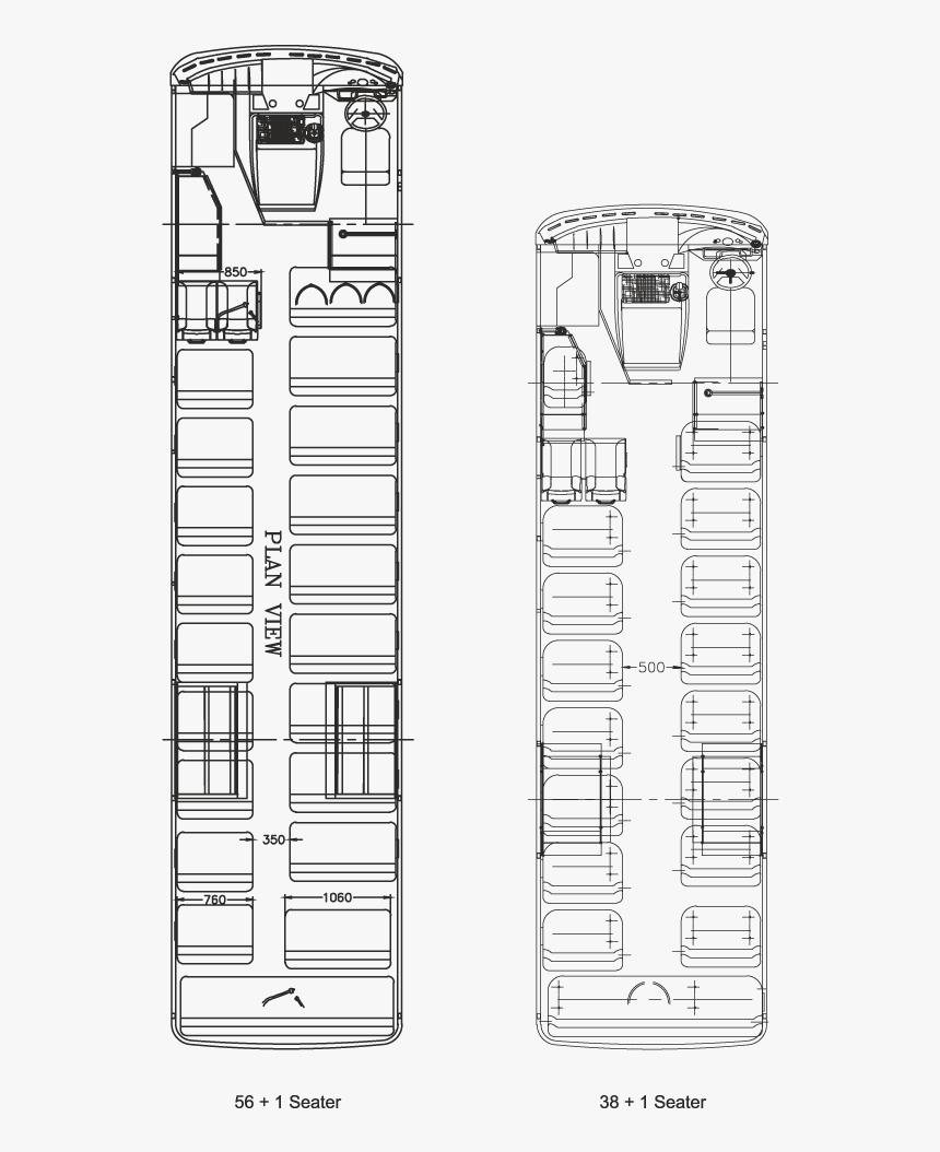 Tata Starbus Ultra Skool 38 Ac Plan View, HD Png Download
