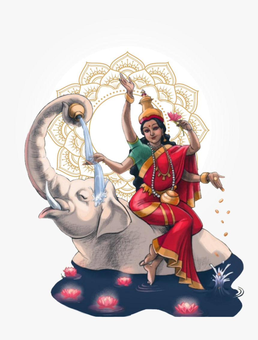 #goddess #lakshmi #freetoedit #scwaterlilies #waterlilies, HD Png Download