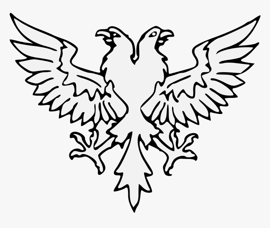 Eagle Traceable Heraldic Art Png Rising Eagle Svg Clipart, Transparent Png