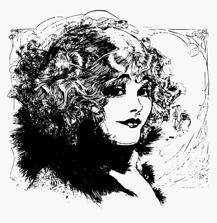 Girl Clipart Curly Hair, HD Png Download