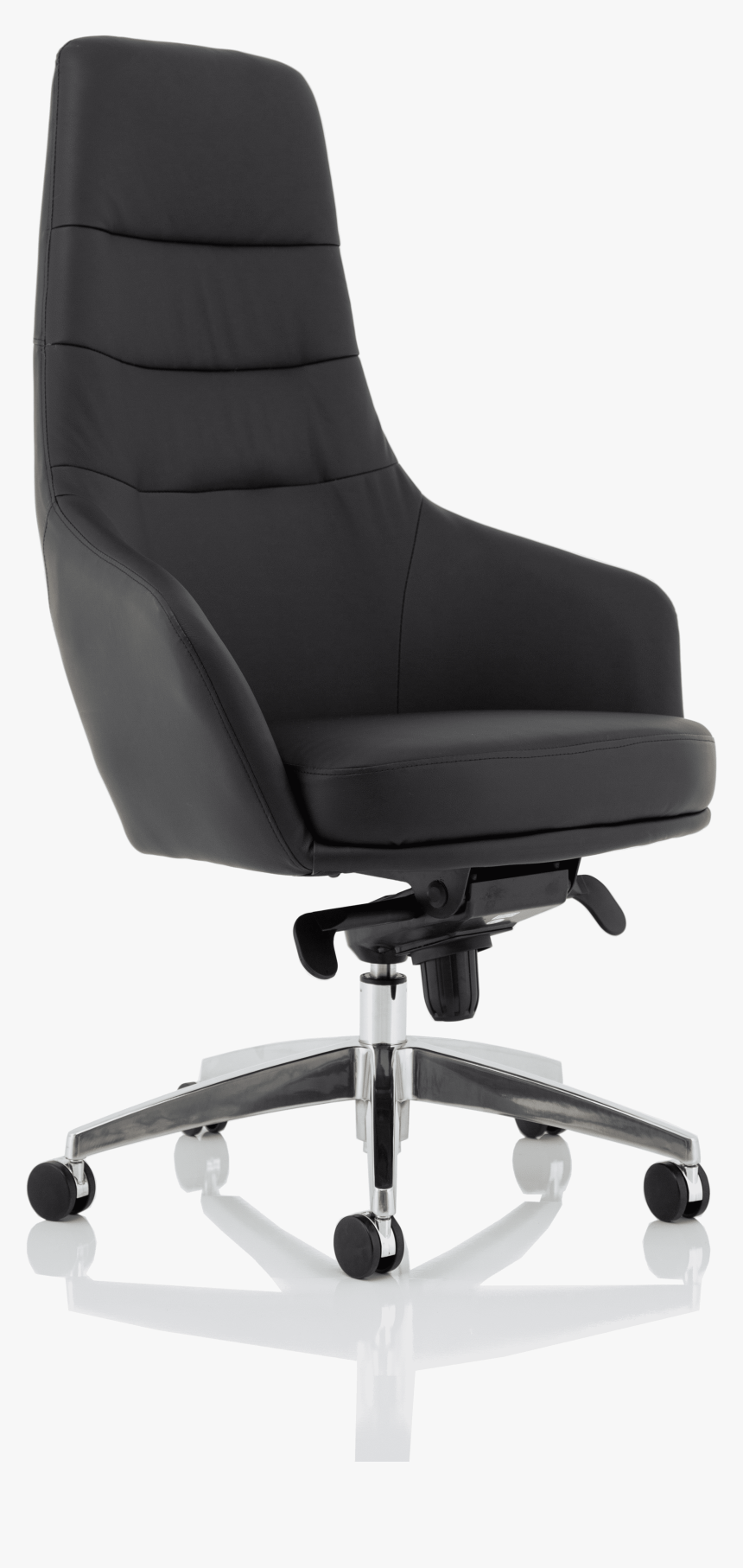 Fenton High Back Black Pu Leather, HD Png Download