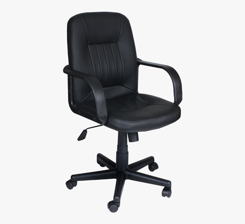 Middle Back Ergonomic Desk Computer Office Pu Swivel, HD Png Download