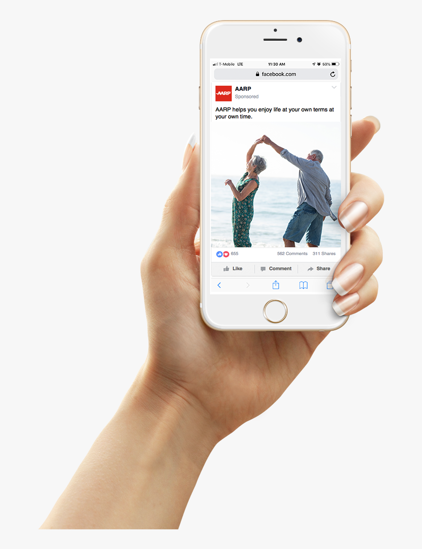 Aarp Fb Mock Up Social2, HD Png Download