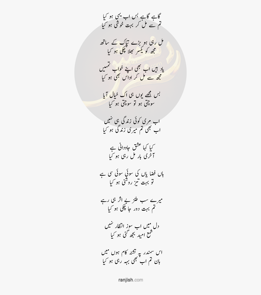 گاہے گاہے بس اب یہی ہو کیا, HD Png Download