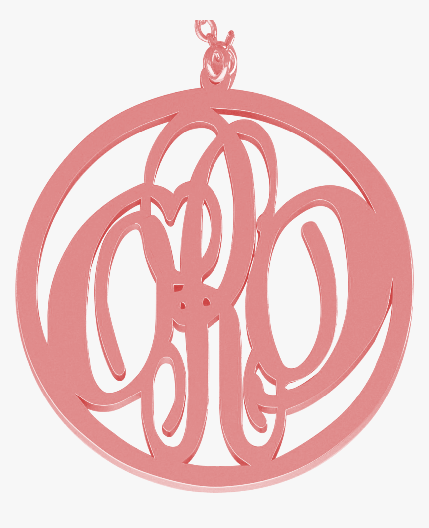 Circle Encased Personalized Monogram Name 1509542786dxq, HD Png Download