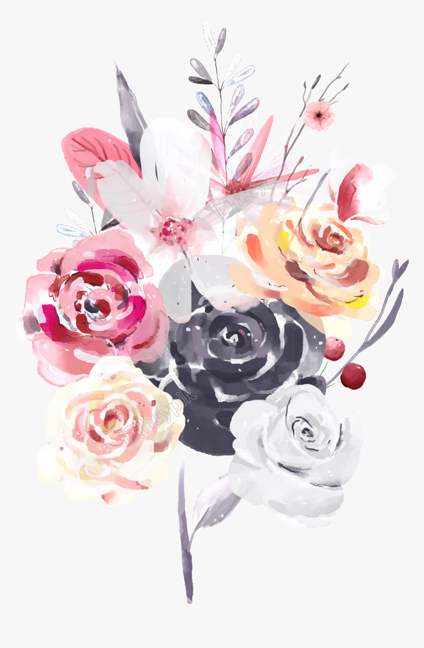 Bouquet Vector Color Flower, HD Png Download