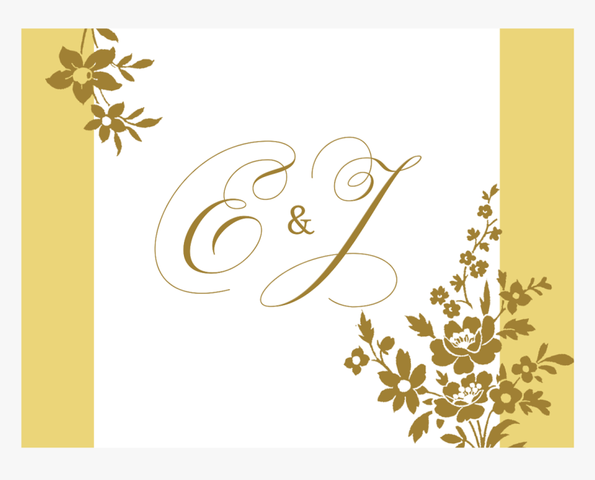 Gold Floral Design Png, Transparent Png