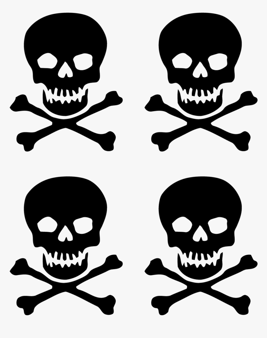 Skull And Crossbones Sticker Wall Decal T-shirt, HD Png Download