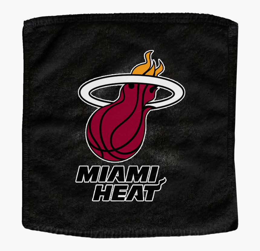 Black Miami Heat Nba Basketball Rally Towels, HD Png Download