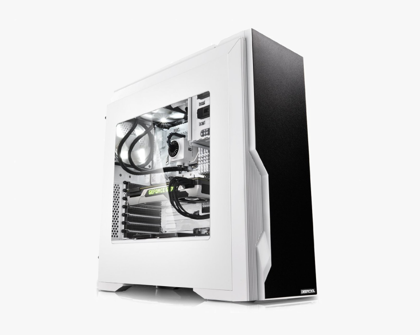 Example Of An Air Cooled White Custom Gaming Computer, HD Png Download