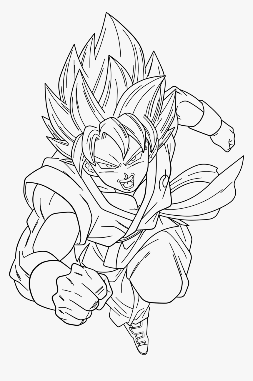 Goku Ssgss Drawing At Getdrawings, HD Png Download